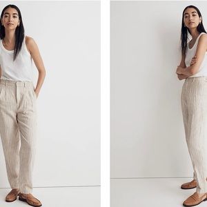 MADEWELL Linen Trousers Black Size L